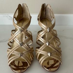 Gold Antonio Melani heels